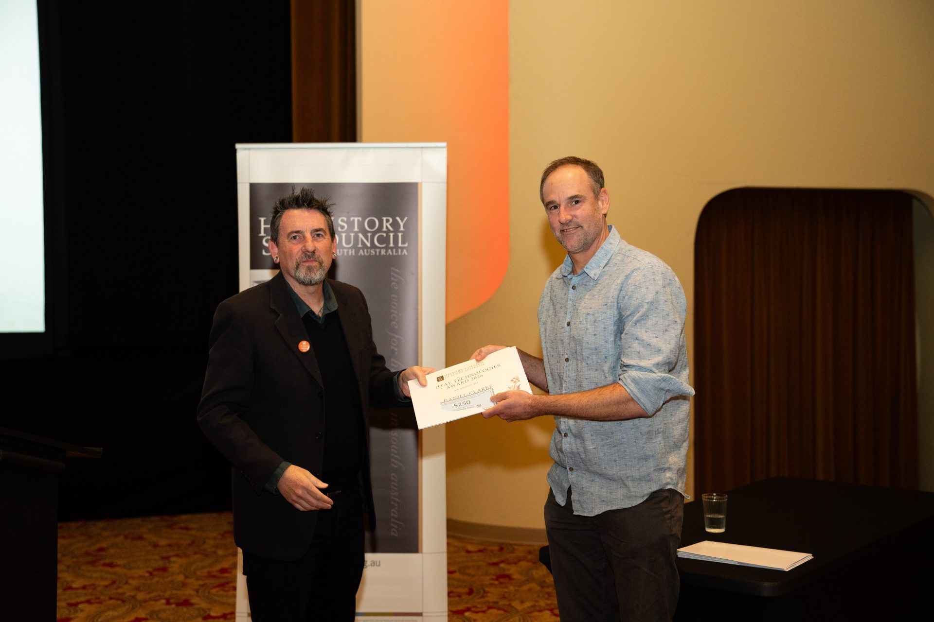 Daniel Clarke, winner of the 2026 Digital Technologies Award, receiving his certificate from HCSA President, Prof. Matthew Fitzpatrick.